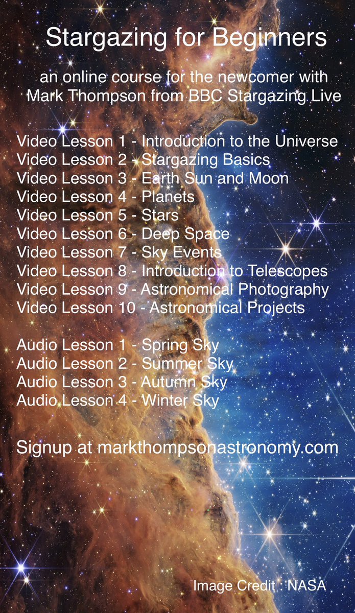 NEW YEARS FLASH COMP : RT this post before 23:59 on 1st Jan and you may be randomly selected to win a full subscription to my new online #StargazingForBeginners course #Competition markthompsonastronomy.com