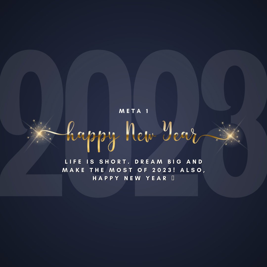 metawhalemeta1's tweet image. 2022 is coming to an end. And we would like to wish everyone a Happy New Year from everyone at Meta1 ( Metawhale world ) ! 
We hope that the new year will be filled with prosperity and happiness. 
See you in 2023!
#meta1 #metawhaleworld #newyear2023 #NFT #nftproject #nftmusuem