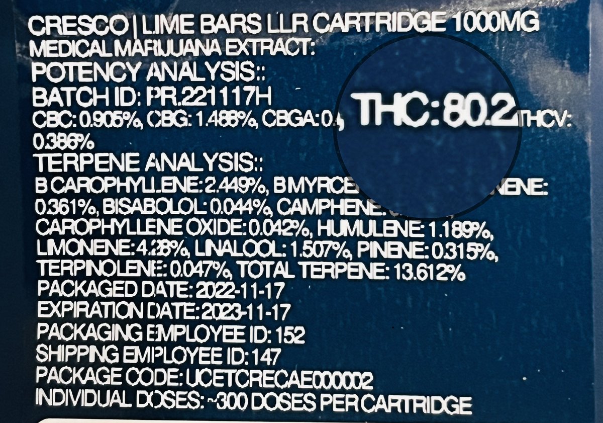 fenario's tweet photo. Cresco 
Lime Bars
LLR Cart.
Happy New Year! https://t.co/FPEU6m1CkU