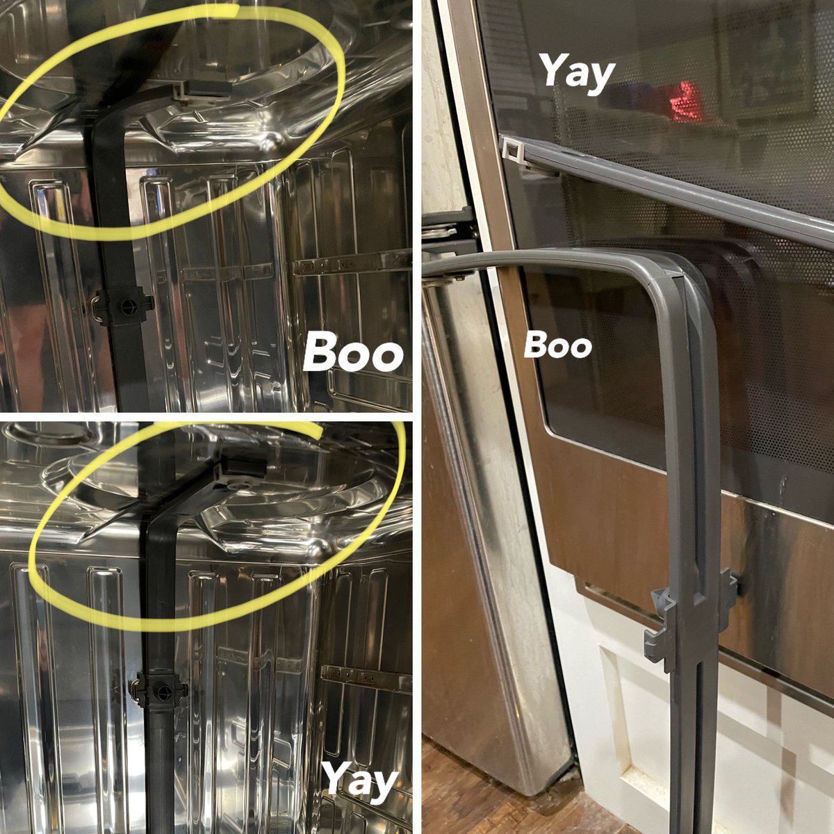 This is what adulting during a Christmas break looks like. Using YouTube videos, I figured out how to remove the upper rack of my dishwasher, remove the warped conduit arm, and install a new one.

#winning #AdultingAndStuff #ididitallbymyself