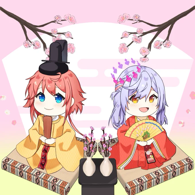 【寄稿絵】C101 『出張☆居酒屋にリスナー』に寄稿しました、3月カレンダー絵です今回はSDにチャレンジしました#ラヴィラスト#ぱれっとぉる 