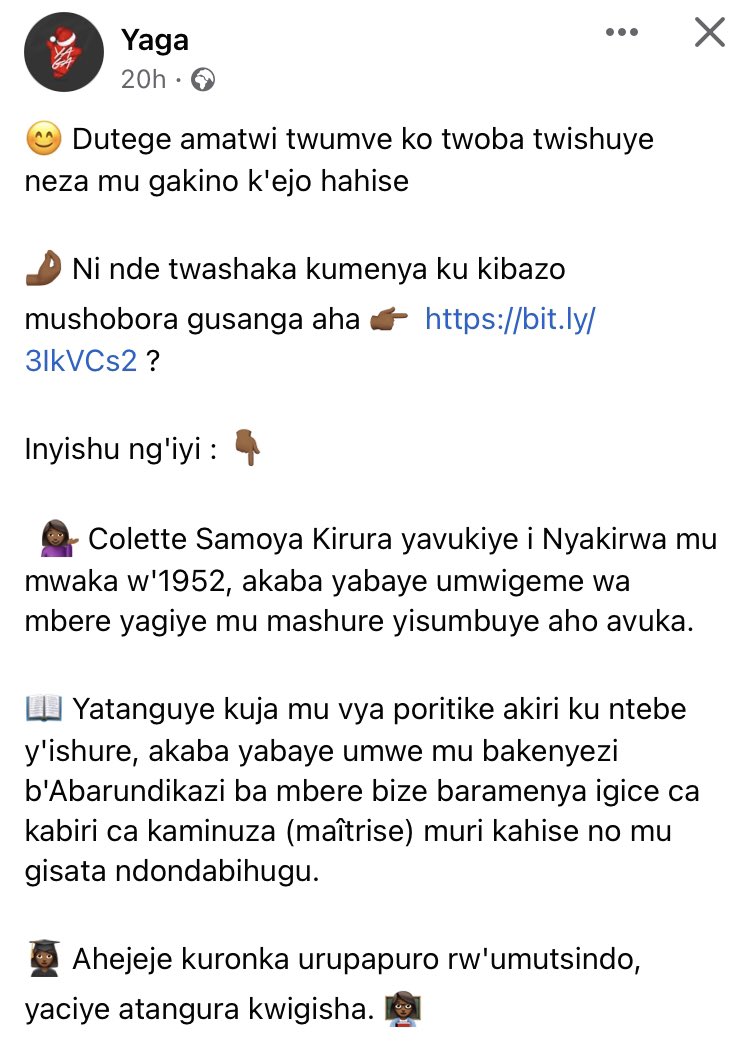 umuhanuziwacu's tweet photo. Ariko abarundi turakunda gu copia none nka @YBurundi birya vy’udukino babaza ngo abantu ba deviner umuntu uwariwe ntibabikoporoye kuri page ya @pnininahazwe mu gakino #Ndinde naho nibaza ko ataco vyoba bimutwaye quand mm on a besoin de plus de créativité! #Abatwip @yigenga https://t.co/9WgUSmCiVE