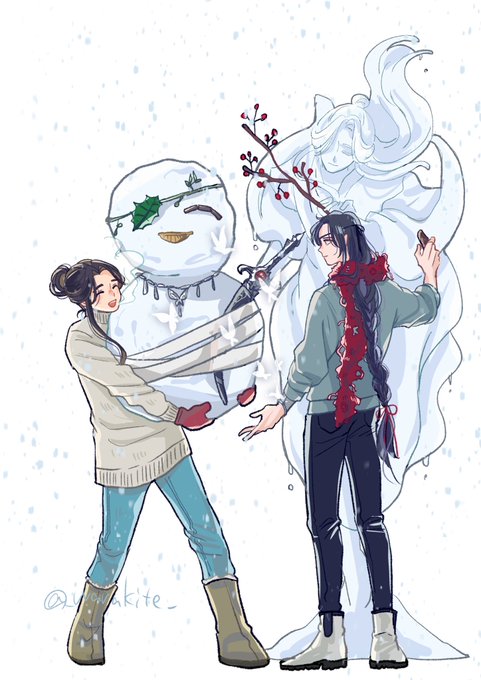 「雪だるま 白背景」のTwitter画像/イラスト(新着)｜4ページ目