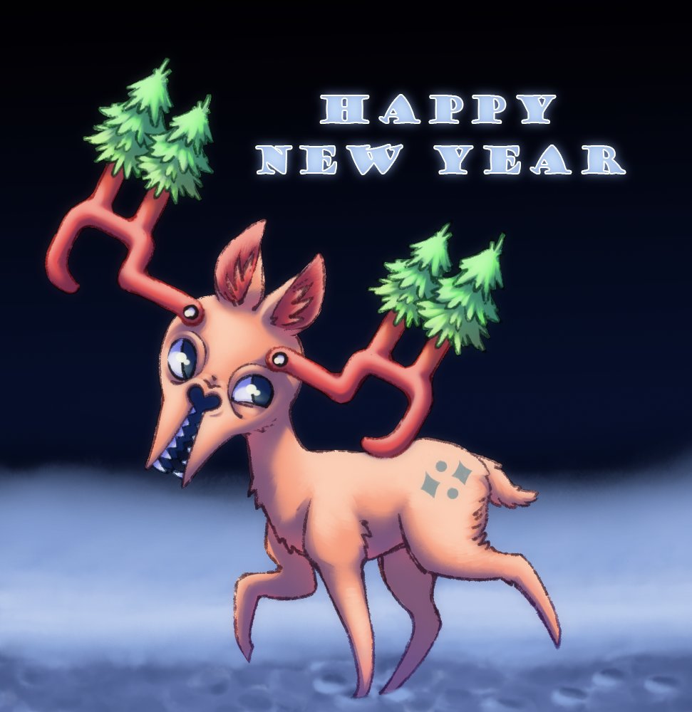 SBibertush's tweet photo. I wish everyone to have courage, strength and patience in 2023. Happy New Year.

#HappyNewYear #HappyNewYear2023 #NewYearsEve #NewYear2023 #myart #Undertale #Gyftrot #Snowdin #art https://t.co/mLrwGnf7Qo