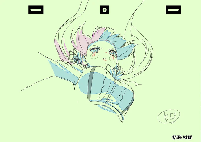 ぶいすぽっ!新ロゴPV作監修正 その❸ひなのさん(その2) #ひなのの絵なの 