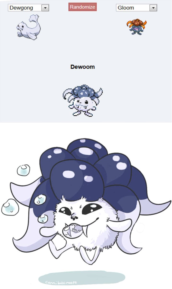 BasicCreeps's tweet photo. Dewoom and Tentatortle 
(Dewgong+Gloom | Tentacruel+Wartortle)
Ice/Poison and Water/Poison pokemon fusions https://t.co/KRRyDsg8bU