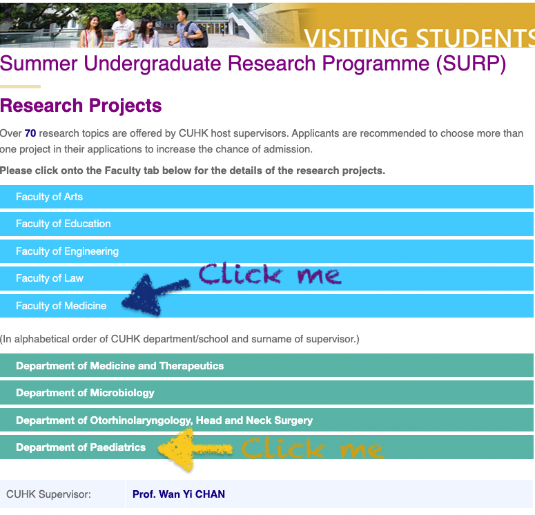 ReneeWChan1's tweet image. Are you looking for a summer research intern 👩‍🔬👨‍⚕️position away from your hometown? @CUHKGlobal relaunches its signature summer program! @CUHKPaediatrics provides several projects for your exploration! summer.cuhk.edu.hk/surp_project/