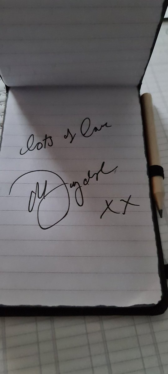 ghostpete27's tweet photo. @TeamAliceFearn @alice_fearn @ComeFromAwayUK Phoenix stage shot, and competition prize of signed stage used notebook. Both got me through lockdown ❤️💙💛🌎 https://t.co/XdQmVzufBp