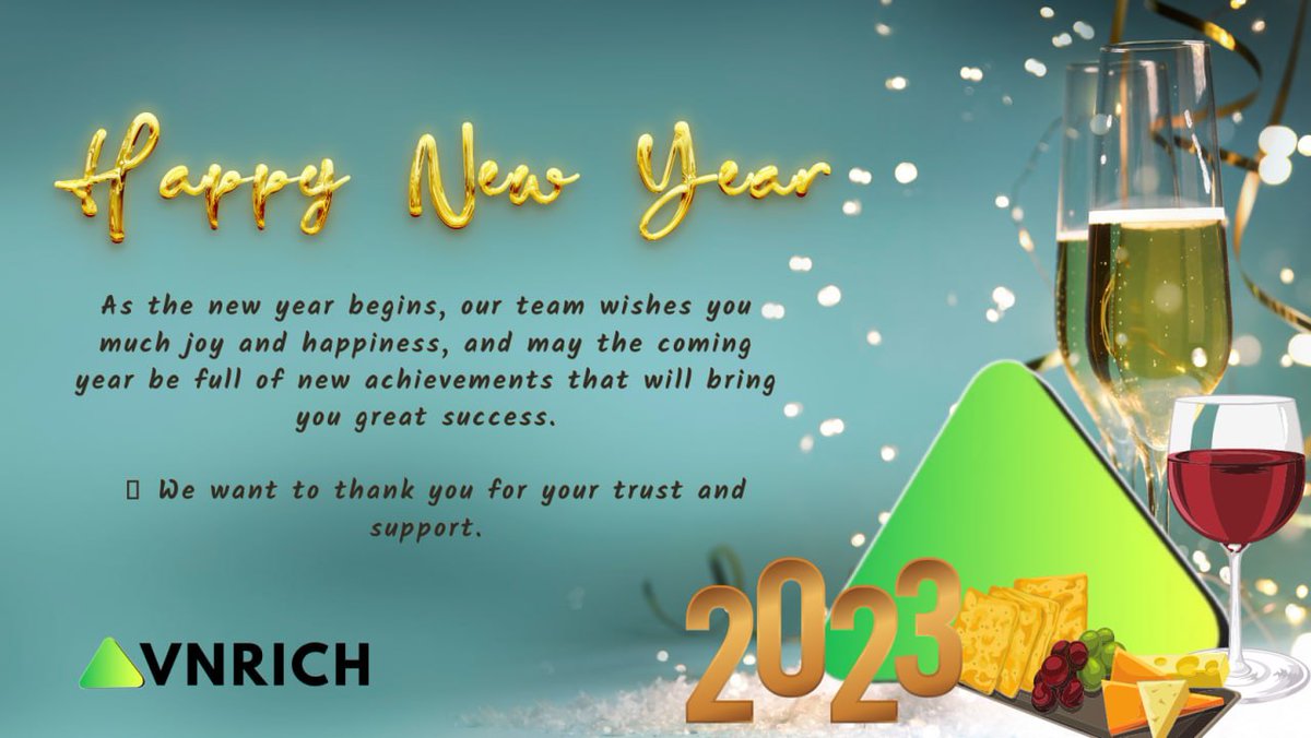avnrich's tweet photo. 🎆🎇
As the new year begins, our team wishes you much joy and happiness, and may the coming year be full of new achievements that will bring you great success.

💚 We want to thank you for your trust and support.

Happy New Year! 🎇🎆 https://t.co/t8CNpsSfZv