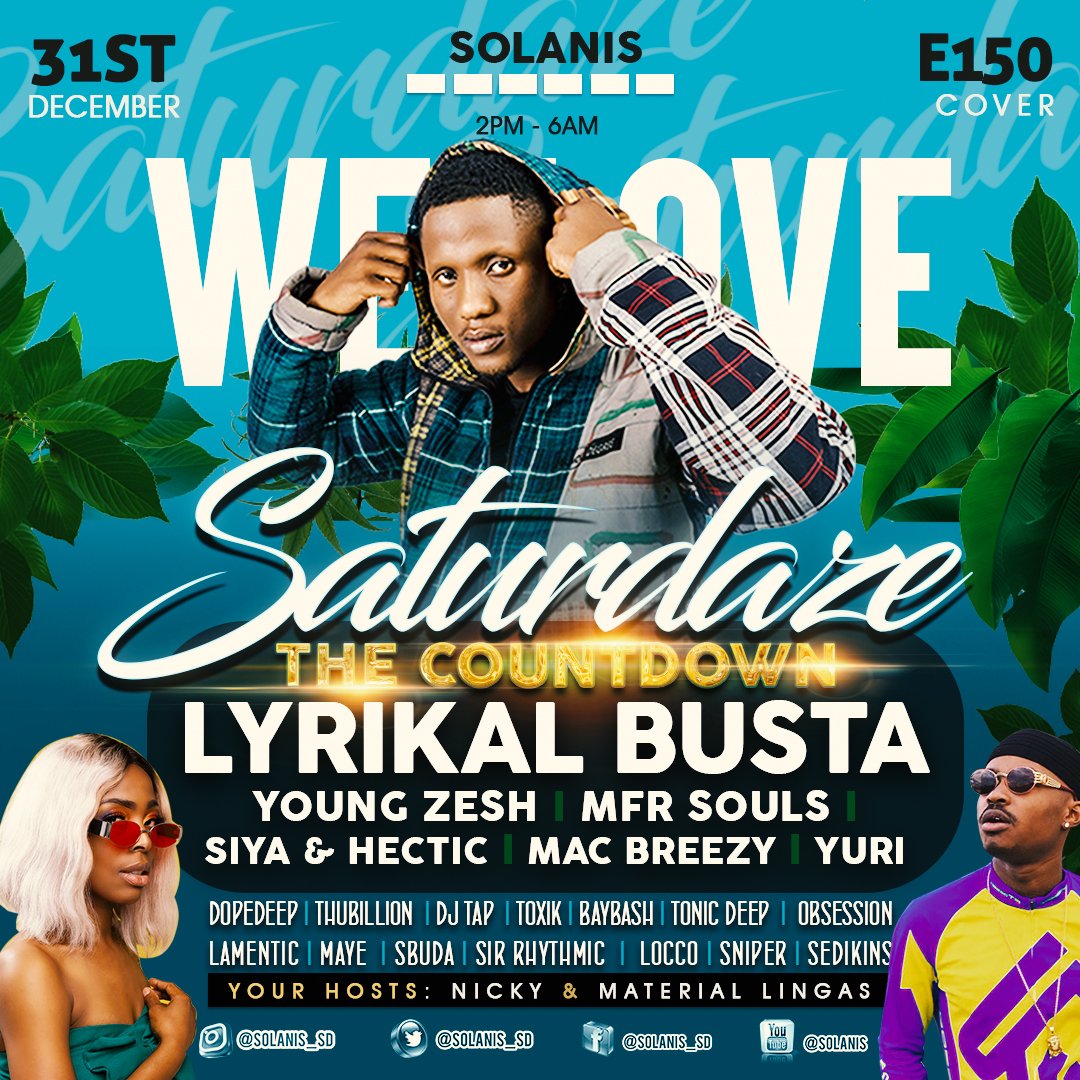 LyrikalBusta's tweet photo. It's been a great Year let's end it the Lyrikal way ✈️
See you at @solanis_SD tonight we bringing Fireworks 🎆🔥🇸🇿
#Bantfwabami #KaKhoza #DanceForMi https://t.co/A3pyZ1WEqN