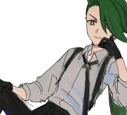 クリスタでキレイに線画描く練習しようとしたものの苦手過ぎて結局塗りつぶしてしまう 