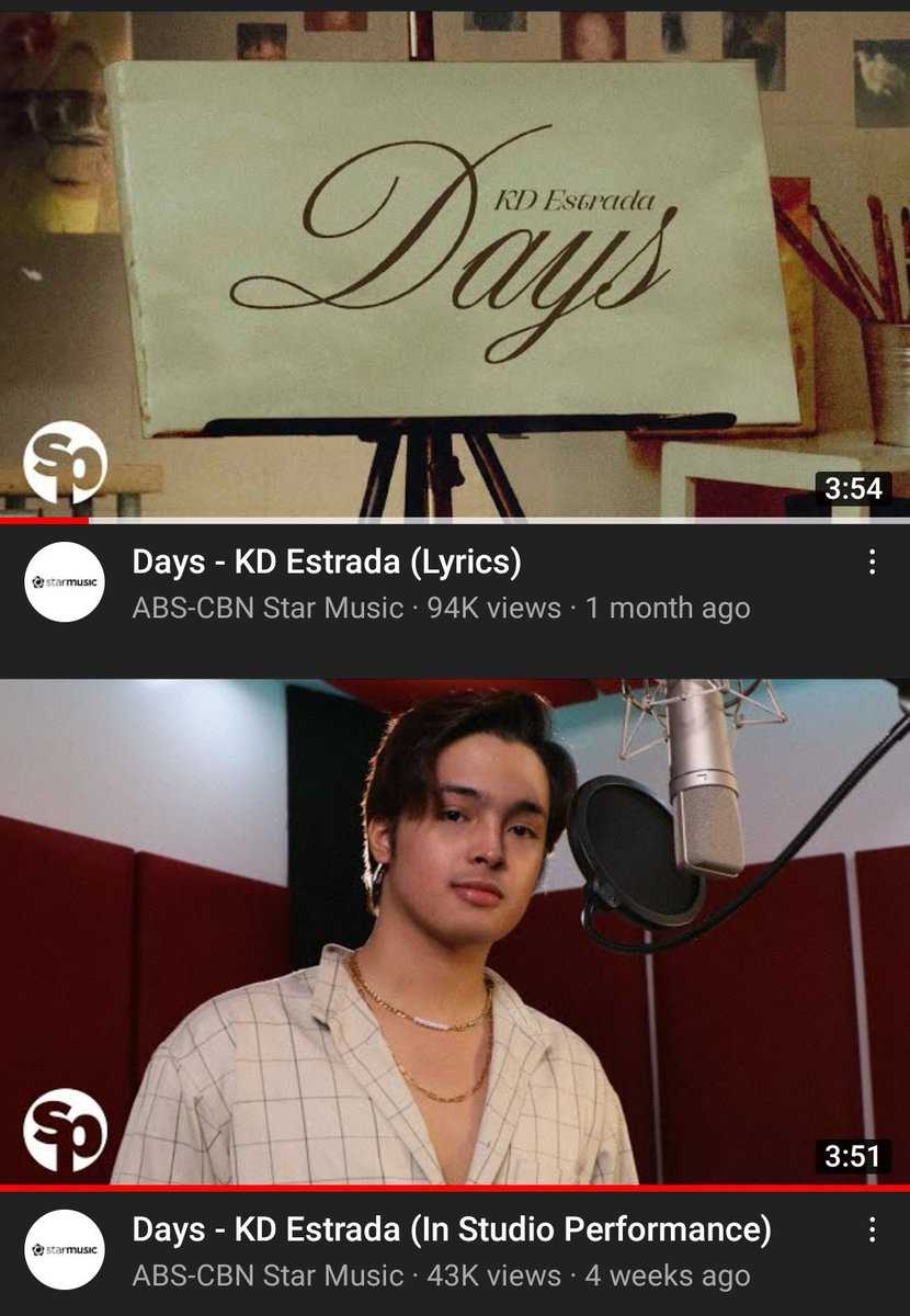 elle_bannn's tweet photo. Update on KD Estrada's Days:
Tara po stream pa! :)

Lyric Video - 94k views. 6k n lng 100k na po :)
https://t.co/HMFO7zFZf4

Perf Video - 43k views
https://t.co/SXT4BeFZtB

#KDLex | KDLex
#KDEstrada | KD Estrada
#AlexaIlacad | Alexa Ilacad https://t.co/hMh4yITwCI