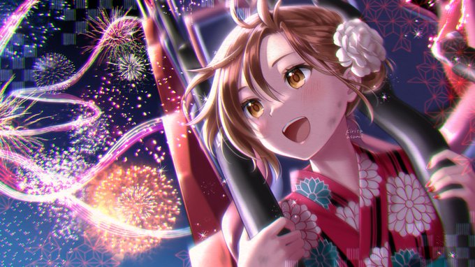 「aerial fireworks」 illustration images(Latest)｜6pages