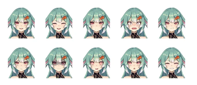 Vtuberキャラデザのサンプル及び練習絵② 