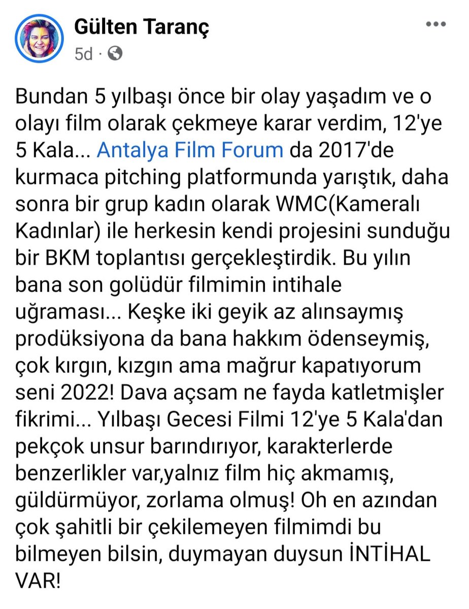 İntihal var!
#yılbaşıgecesi #12ye5kala #5to12 <a href="/Bkmonline/">BKM</a> <a href="/gulseyazar/">Gülse Birsel</a> @aciktan <a href="/DisneyPlusTR/">Disney+ Türkiye</a>