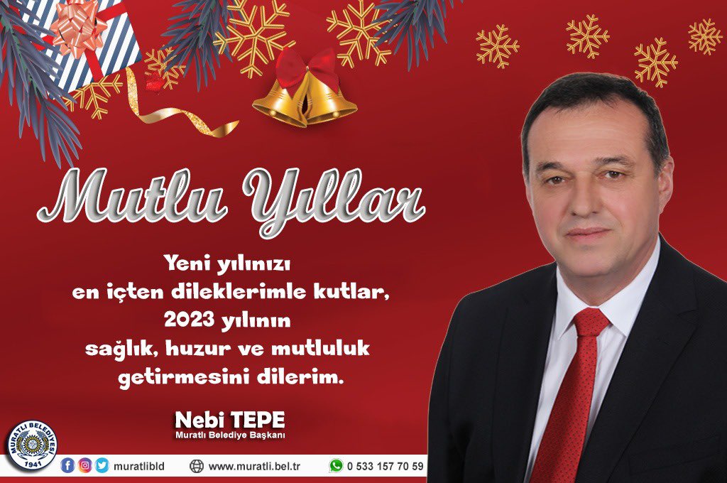 Yeni yılınızı en içten dileklerimle kutlar; 2023 yılının sağlık, huzur ve mutluluk getirmesini dileriz.
#MutluYıllar #2023 #Yılbaşı