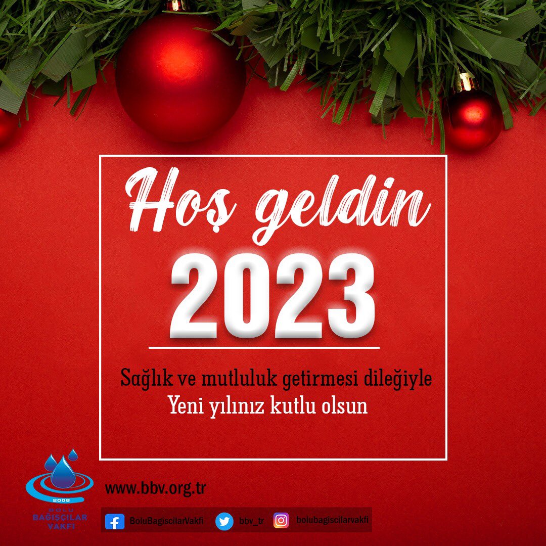 2023’ün sağlık, mutluluk ve huzur getirmesi dileğiyle… Yeni yılınız kutlu olsun #2023 #yeniyıl #bbv #bolu