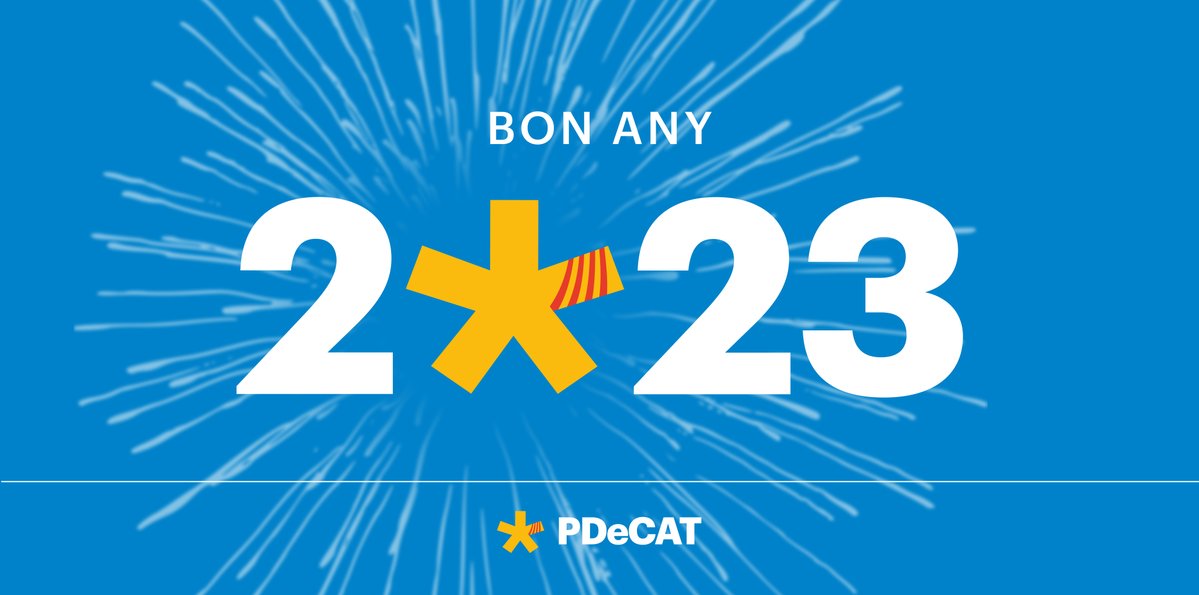 Pdemocratacat's tweet photo. 🎇 Per un #2023 ple de llibertat, prosperitat i salut.

🎉 Us desitgem un molt bon any nou a tothom! https://t.co/52FllM3xrq
