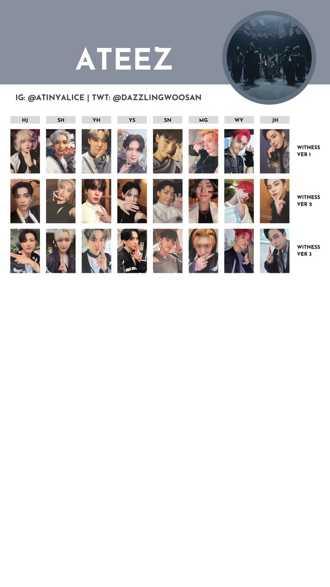 ATEEZ [SPIN OFF : FROM THE WITNESS] — photocard template