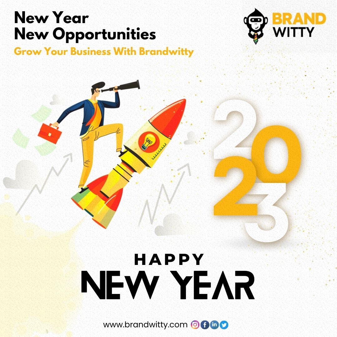 brandwitty's tweet photo. We can’t thank you enough for all the support you showed us this year. May the upcoming year be filled with success and wealth. Happy New Year! 

#HappyNewYear #NewYear2023 #Brandwitty #Brandwittydma #SocialMediaAgency https://t.co/pnJgFCsg15