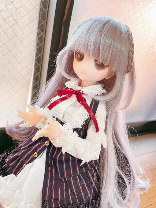 2022年最後の日に新しいうちの子爆誕…!名前は紫衣凪(しいな)にしました。しーちゃん!可愛いねぇ!ウィッグに合わせてメイクとアイ作りに苦戦したけど思った以上に可愛くできて満足〜これからよろしくね#mimiel_doll#ナナイロテントウ#うちのこかわいい #MDDはいいぞ 
