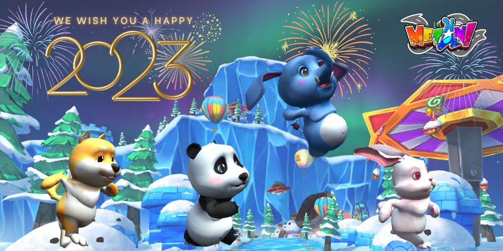 MetaniService's tweet photo. What an #chaotic year of 2022!
Goodbye and never look back! 😉
#Metani invites you to have a #blast 2023!! 🤗🤗
#Runrunrun! And Happy new year!!!!! 🎆🎆🎆

#HappyNewYear 
#P2E 
#P2EGAME 
#GAMEFI https://t.co/aSIS33Eksa