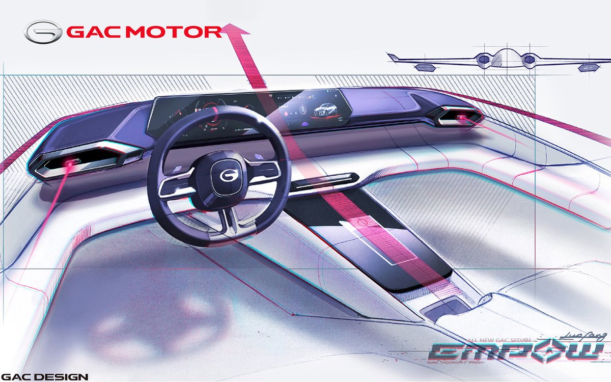 GAC_MOTOR's tweet photo. #GACMOTOR It's time to appreciate the interior decorations of #EMPOW - the first model of Sports Sedan. #GACDESIGN #GOANDCHANGE https://t.co/d6dCyllUdH