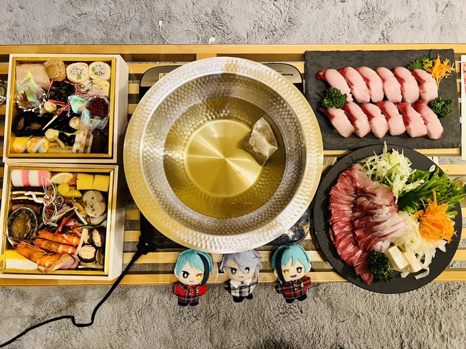 鰤王andおせち研修するぬい鰤寿司と鰤しゃぶうますぎる 