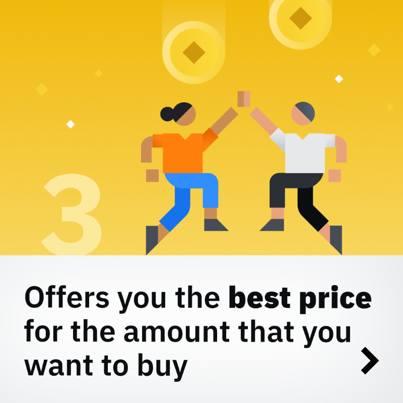 binance's tweet photo. #Binance P2P Express allows you to directly place an order by entering the fiat amount you want to buy or sell. 

Swipe for the benefits 👉