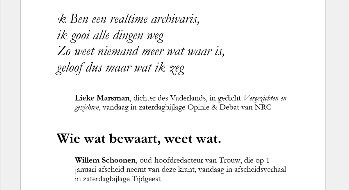 sluiterprijs's tweet photo. Nabij de overgang van een oud naar een nieuw jaar constateer ik opnieuw dat het een groot genot is elke ochtend te kunnen beginnen  met het lezen in uitstekende kranten. https://t.co/3g9AbIJ7bG