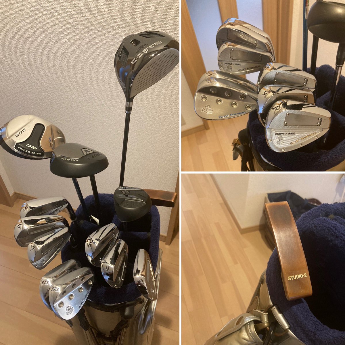 jkaisangolf's tweet photo. 今年1年お付き合いしてもらったクラブ達のお手入れをしました!
1年間ありがとう😊
来年はアイアンのシャフトを交換予定だけど宜しく頼みますよ!相棒!
皆さん良いお年をお迎えください🫡
#VELVET RODENBERG
#A GRIND
#MASDA https://t.co/WU0A9zDvQ8