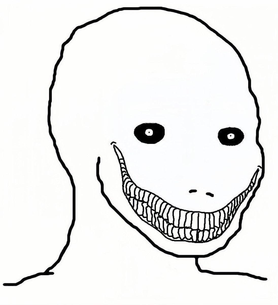 I decided to add more depth to this wojak. Feel free to use #art #artwork  #digitaldrawing #drawing #draw #digitalart #digital2d #paint #painting  #ibispaintx #under100 #under1k #under50 #wojak #meme #redraw #edited  #horror #HorrorArt #