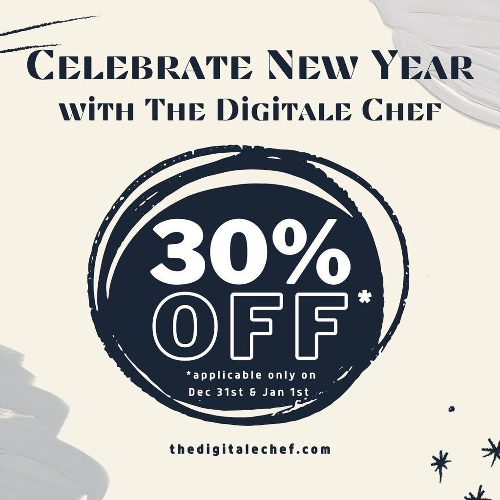Oh, what a sight, when the clock hits midnight 🥳

💃New Year's Eve is almost here and we are sure that you wouldn't want to miss out on discounts #atTheDigitaleChef

Enjoy Flat 30% Off on entire Menu range at our Vegan Patisserie Cafe, located in #HSR… instagr.am/p/Cm016TXOPzh/