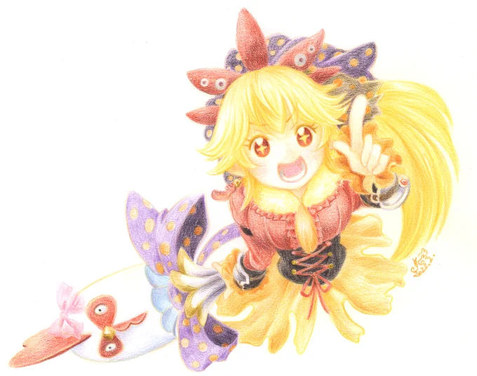 既存の花騎士の中ではいつものメンバーはもちろんだけれど、ケイトウさんが描いた時にキャラクエを読んでだいぶ印象が変わったな。読まずに描いてたら物忘れしてコケっとぼけた表情で描いていたと思う。それはそれで可愛くて良いけど。 