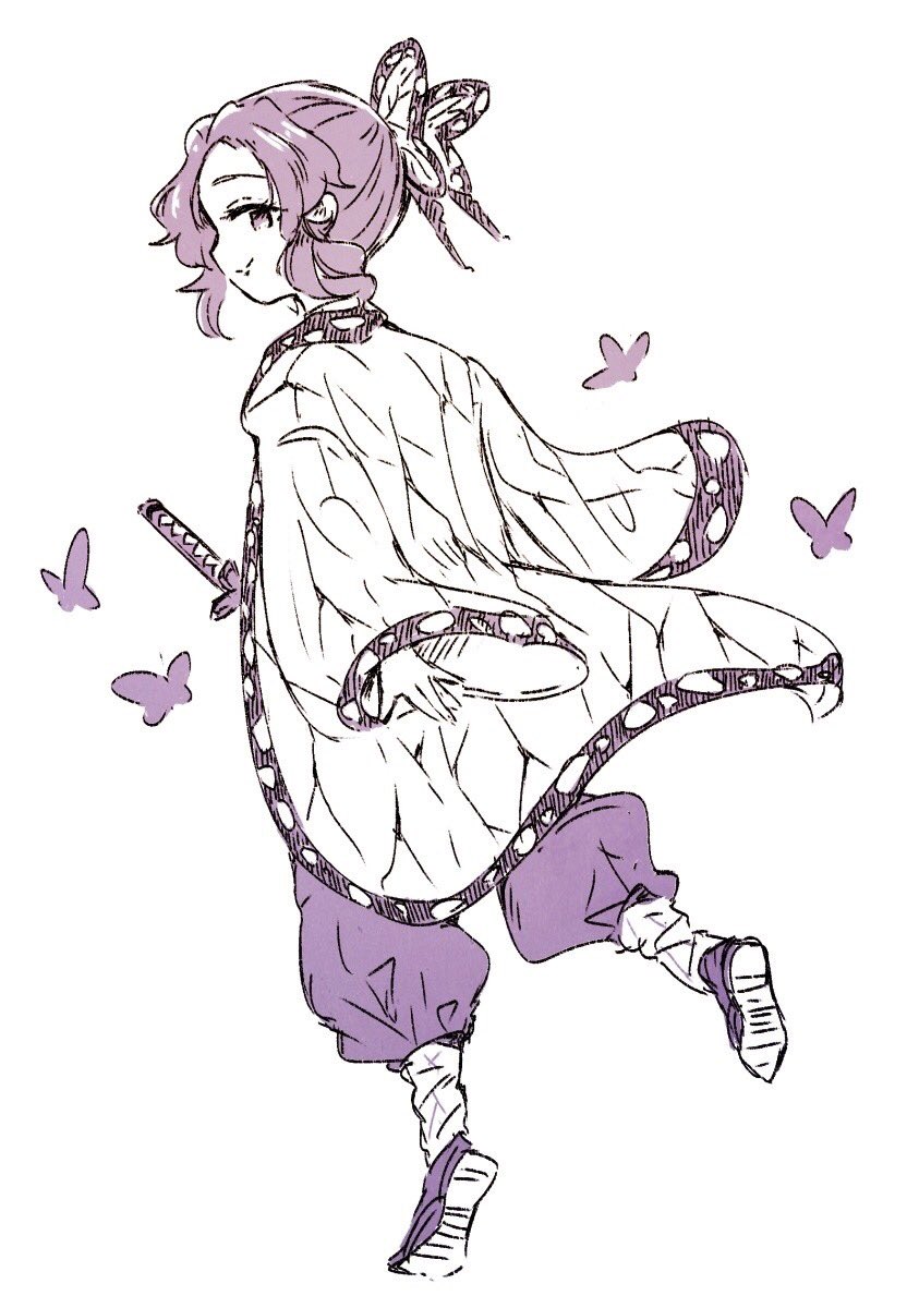胡蝶しのぶ 「落書き 今年後半全然描けんかったね 」|さかさな🌷連載中のイラスト