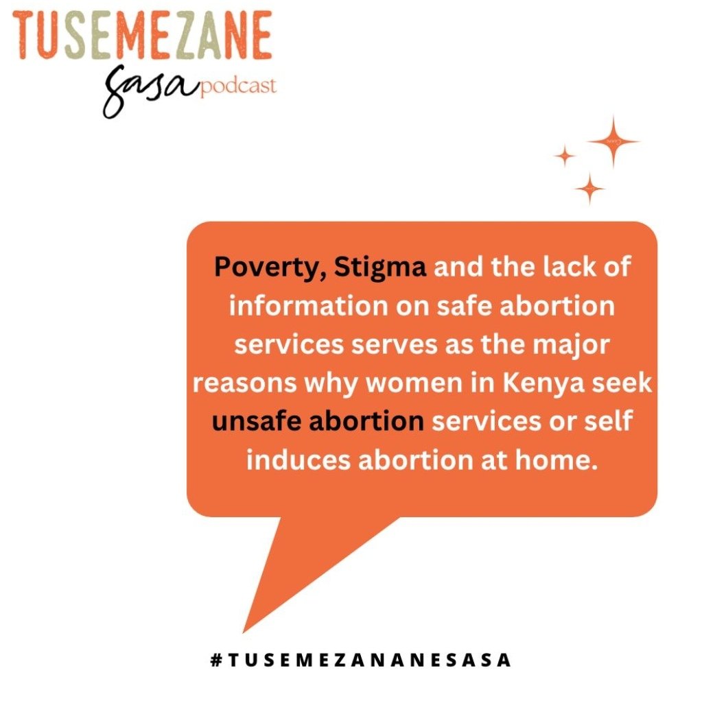 TheSarahOuma's tweet photo. One of the key reasons why girls and young women seek unsafe abortion services is due to stigma and criminalization.
Listen to #TusemezaneSasa ๐๐ podcast and learn #TheActualTruth
https://t.co/vOR8WzIg7F https://t.co/NFhikVXqtv