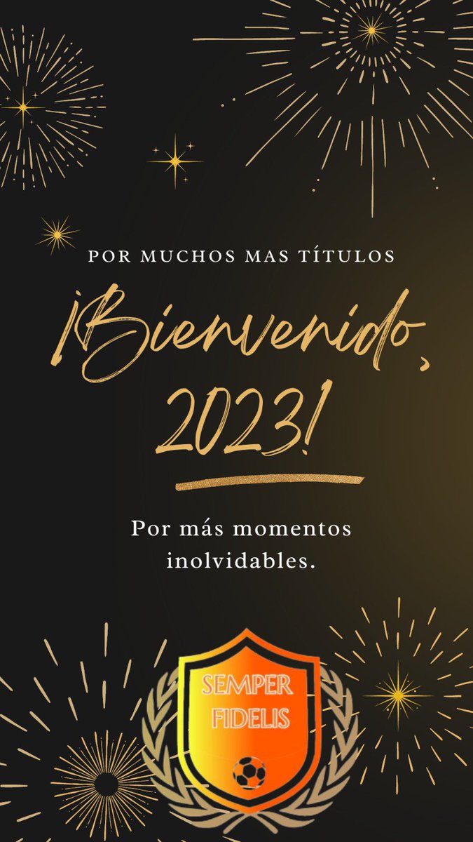 Desde Semper Fidelis os deseamos a todos los miembros de esta magnífica (y en ocasiones complicada) comunidad de Clubes Pro, un magnífico y próspero año 2023!

Que vuestros objetivos y deseos se cumplan en este nuevo año!
