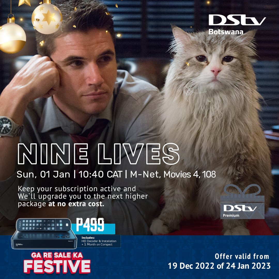 DStvBotswana's tweet photo. A billionaire who neglects his family is magically turned into a cat. If he does not change his ways, he will remain one forever.
#DStvBW
#KnowYourContent
#GareSaleKaFestive https://t.co/wLPLRrtjyc