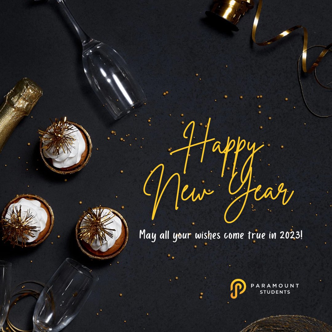ParamountStds's tweet photo. The Paramount Students team wishes you a very happy new year filled with much success, laughter, love, and good health.🎉

 #university #studyabroad #paramountstudents #studyinturkey #studyincanada #studyinmalaysia #studyingermany #studyinpoland #studyinsingapore https://t.co/SiTRmDpK3W