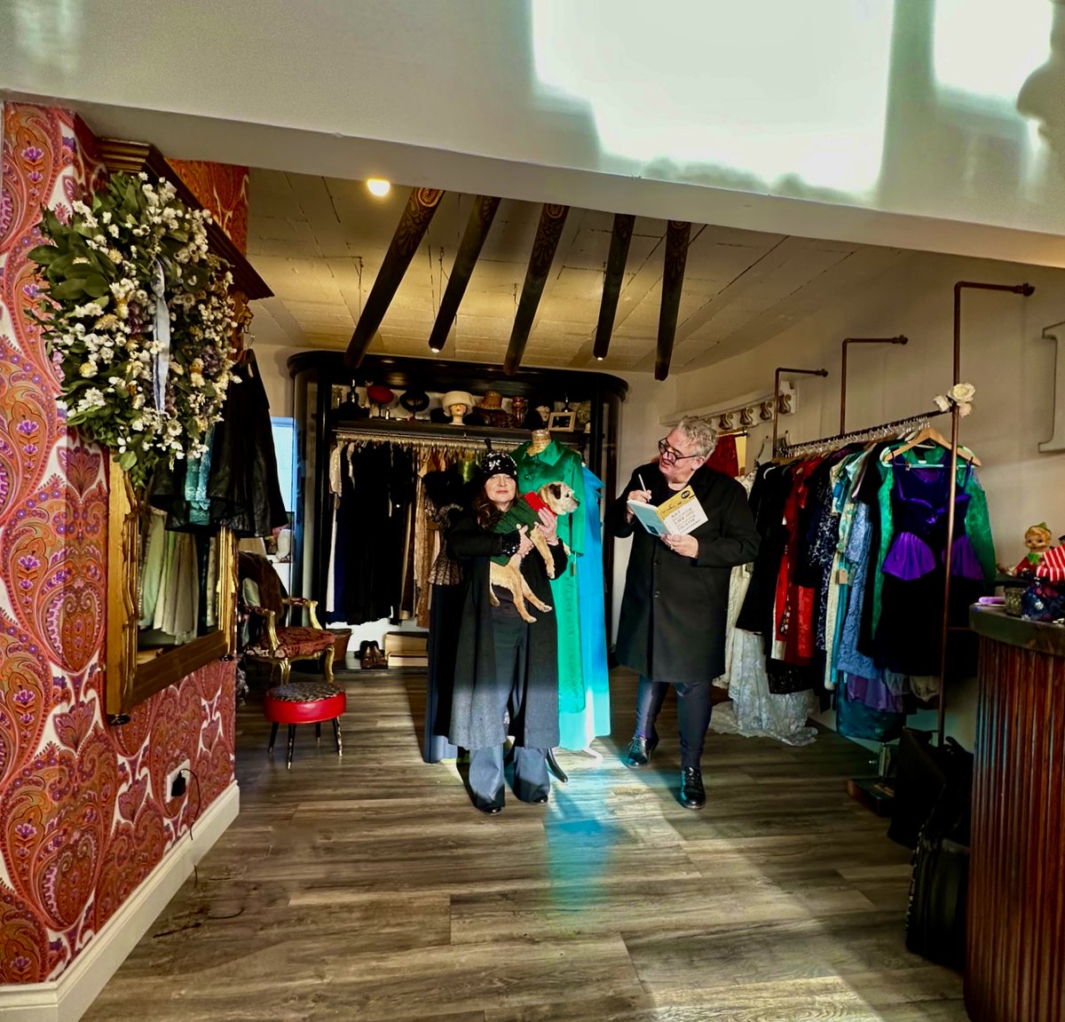 Miss Daisy Blue - Patrick's Quay/ Bridge.
New Years is all about processing the past &amp; anticipating the future. With, Vivian Westwood's life's work in mind, delighted to receive a call from the Queen of Classic Vintage <a href="/MissDaisyBlue1/">Breda Casey | Miss Daisy Blue Vintage</a> to sign books this News Year's Eve. Tx Cx