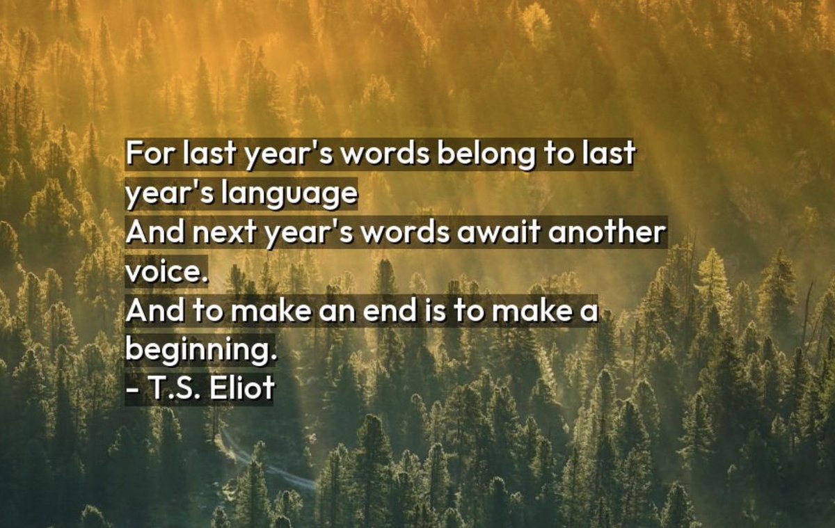 Staudt1's tweet photo. New Years Eve 2022 . . . “to make an end is to make a beginning”. #gratefulforthepast #lookingforwardtothefuture https://t.co/rSx6FHwQ1d