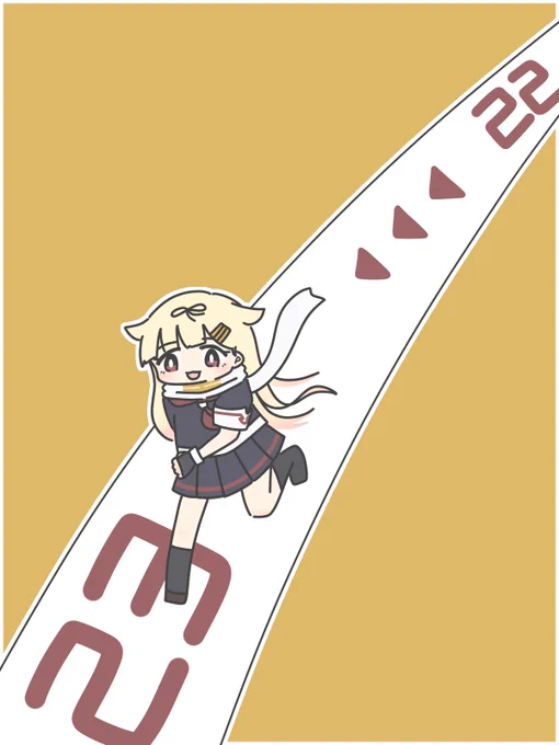 描き納め夕立ちゃん#艦これ 