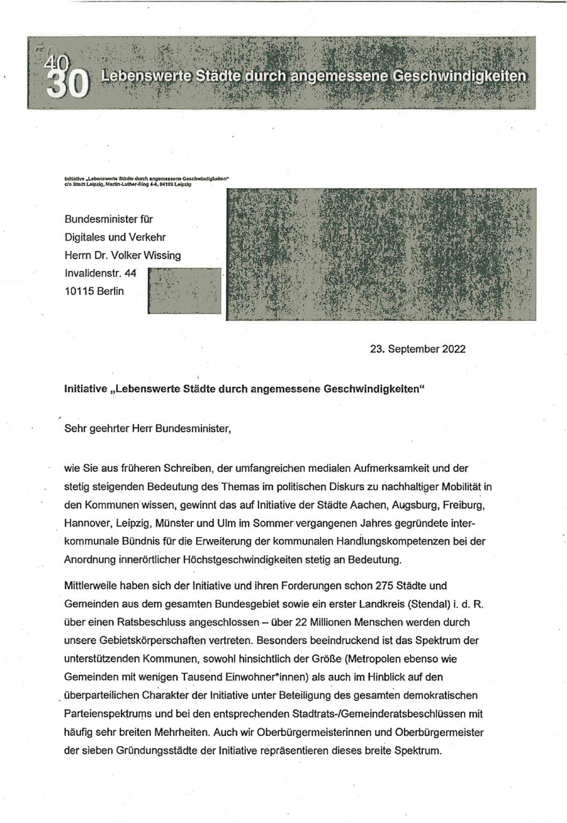 open_data_BER's tweet photo. Der Brief an Verkehrsminister Volker @Wissing von der Tempo 30 Initiative ist nun hier online für die interessierte Öffentlichkeit zugänglich:
https://t.co/ooEklL4BN8

Hintergrund:
https://t.co/P67vNqTbvZ https://t.co/YjrEhWrkAG