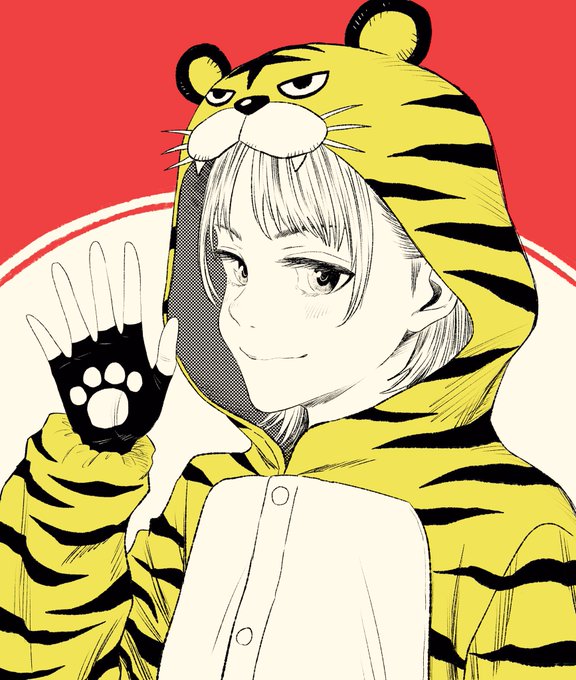 「bangs tiger print」 illustration images(Latest)