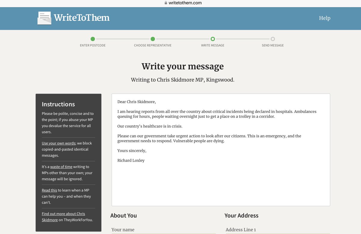 I’ve just written to my MP. You might like to consider writing to yours.

writetothem.com