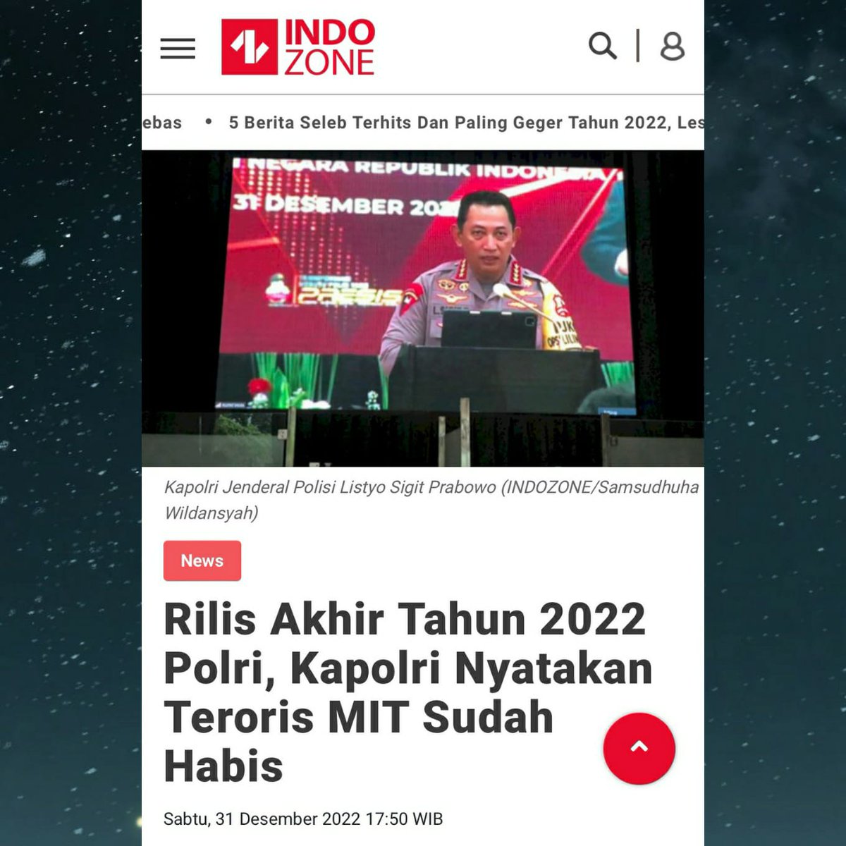 inianyeaa's tweet photo. Teroris MIT sudah habisss!!!! 
Bravo Polri sudah melaksanakan tugasnya dengan baikk 🤗

#RilisAkhirTahun22
Siap Melangkah 2023 https://t.co/maNAwrDBVN