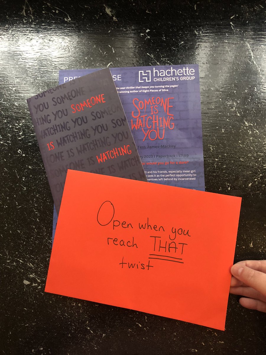 natashareads_'s tweet photo. A massive thank you to Jasmin &amp; @teambkmrk for this incredible proof of #SomeoneIsWatching by @Tess_JMack😍❤️
It’s a compelling thriller set in an abandoned prison and the envelope has me thoroughly intrigued 🧐 It’s out 2 Feb 2023 
#bookmail #gifted https://t.co/1q4bGTBEvE