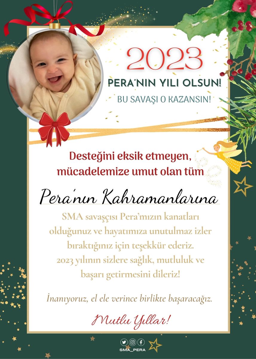 #hoşgeldin2023 lütfen <a href="/sma_pera/">Pera Asuman Öğüt</a>'nın yılı ol ve ona sağlık getir 🙏