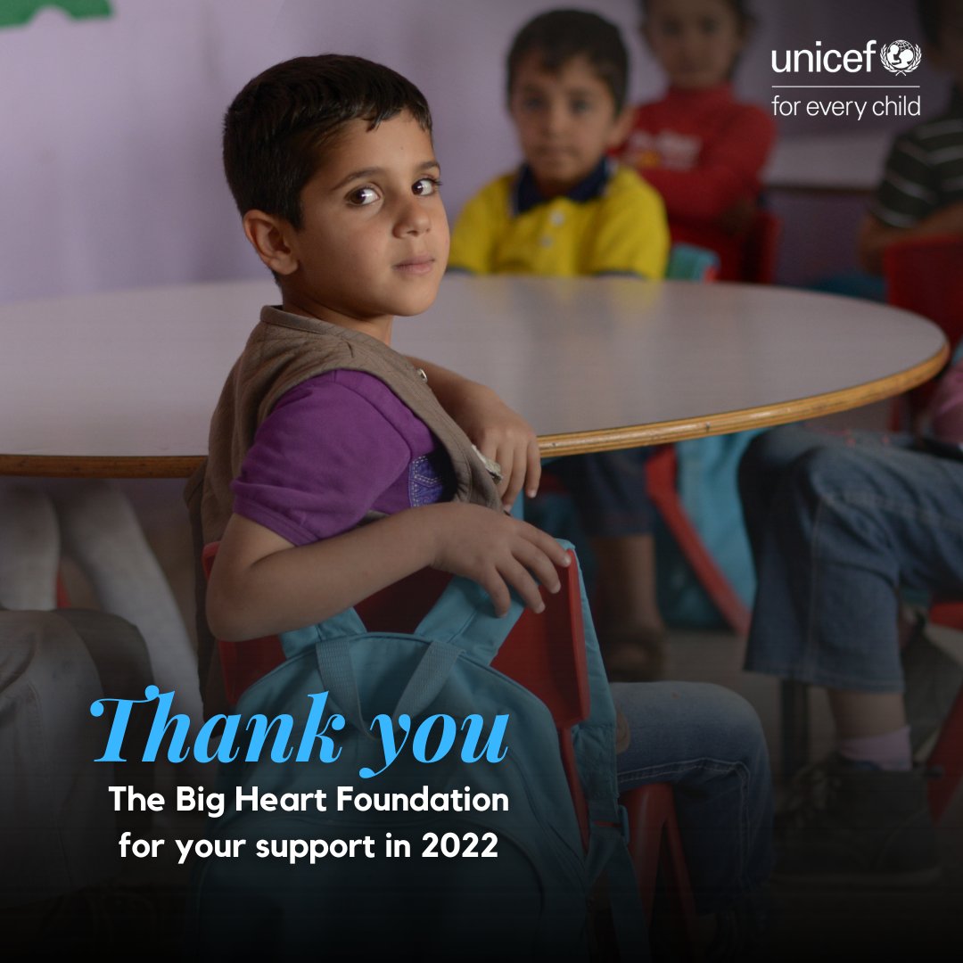 UNICEF Gulf يونيسف الخليج on Twitter: "Thank you @TheBigHeartUAE for