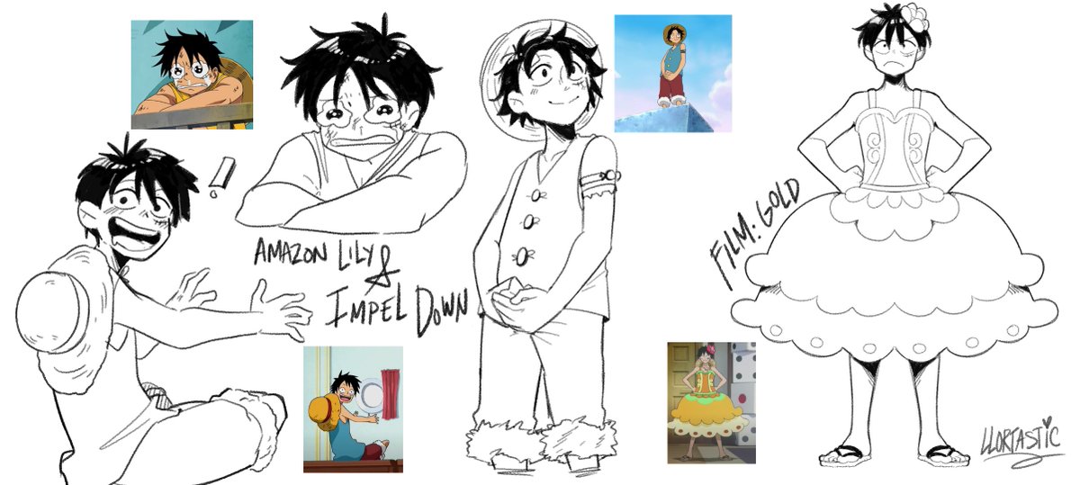 As a warmup/cooldown sketch I've been drawing my favorite luffy's (aka all my luffy screenshots since i started watching)
#ONEPIECE